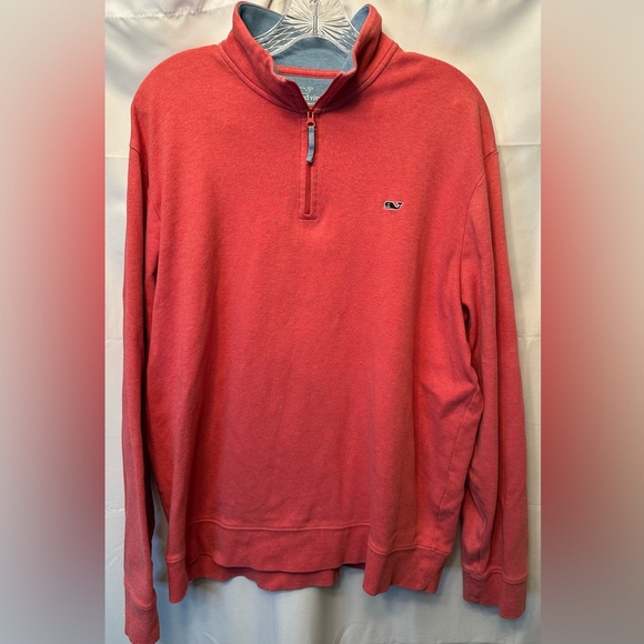 Vineyard Vines Men’s 1/4 Zip Shepherd Shirt Sweater Jetty Nantucket Red Size XL - Picture 1 of 8